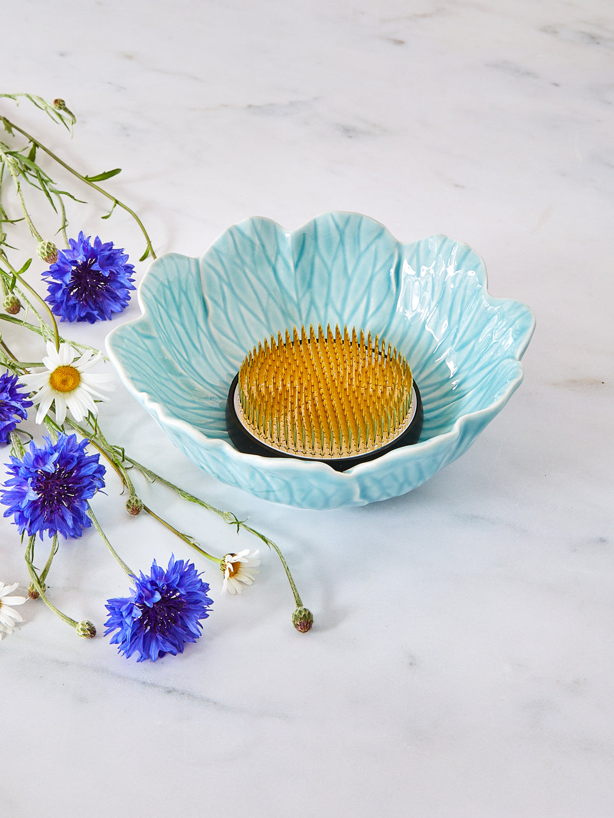 Bordallo Pinheiro Anemone Flower Bowl, Sky Blue