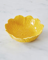 Bordallo Pinheiro Anemone Flower Bowl, Yellow