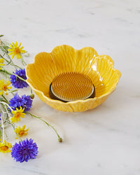 Bordallo Pinheiro Anemone Flower Bowl, Yellow