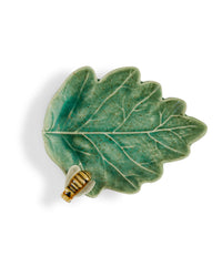 Bordallo Pinheiro Oak Leaf Dish With Bee