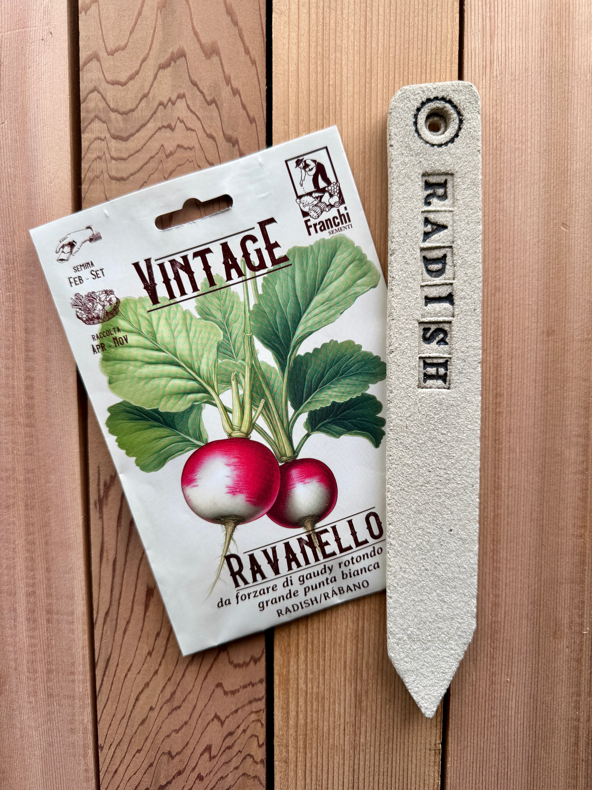 Heritage Seed and Stoneware Label Set, Radish