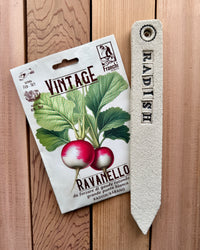 Heritage Seed and Stoneware Label Set, Radish