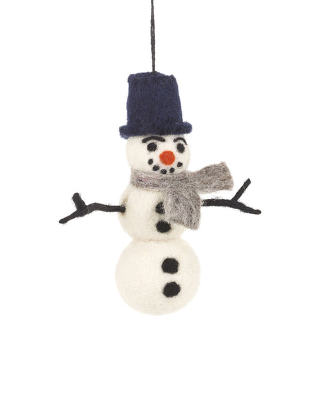 William the Snowman Handmade Felt Christmas Decoration