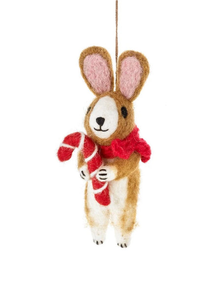 Cinnamon the Rabbit Handmade Felt Christmas Decoration