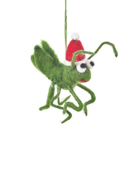 Charlie The Cricket Handmade Felt Christmas Decoration