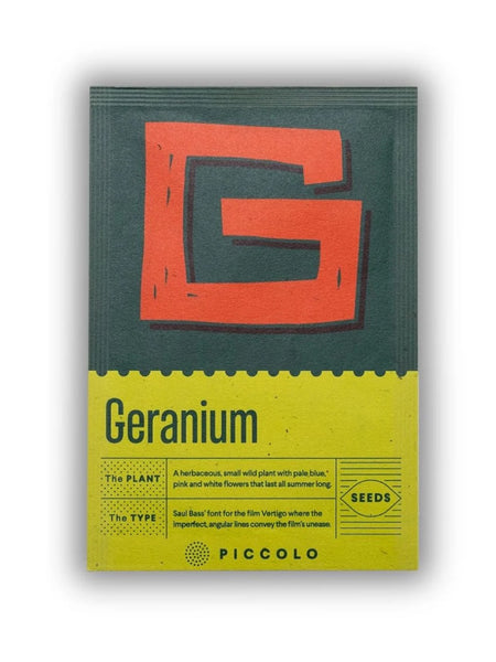 Piccolo Seeds - G for Geranium