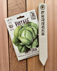 Heritage Seed and Stoneware Label Set, Lettuce