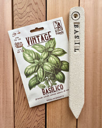 Heritage Seed And Stoneware Label Set, Basil