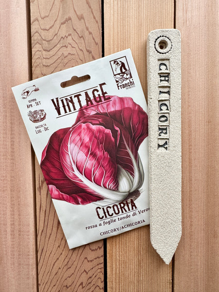 Heritage Seed And Stoneware Label Set, Chicory