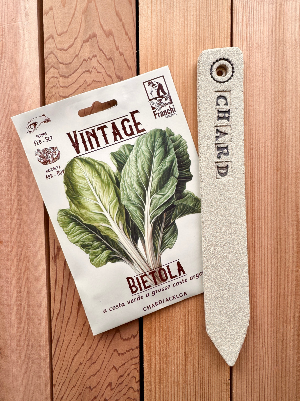 Heritage Seed And Stoneware Label Set, Swiss Chard