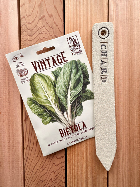 Heritage Seed And Stoneware Label Set, Swiss Chard