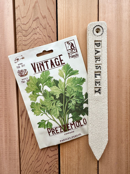 Heritage Seed And Stoneware Label Set, Parsley