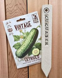 Heritage Seed And Stoneware Label Set, Cucumber