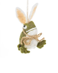 Torquil The Toad Handmade Felt Christmas Decoration