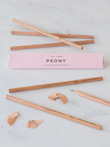 Imogen Owen Scented Cedarwood Pencils, Peony