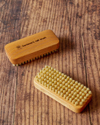 Beech wood and natural bristle nail brush for gardeners