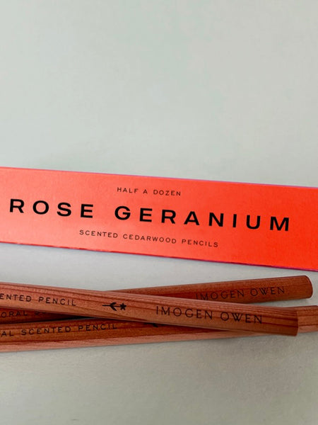 Imogen Owen Scented Cedarwood Pencils, Rose Geranium